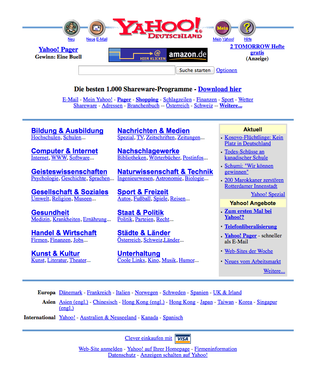 Organizing the web as a directory (using a table layout)