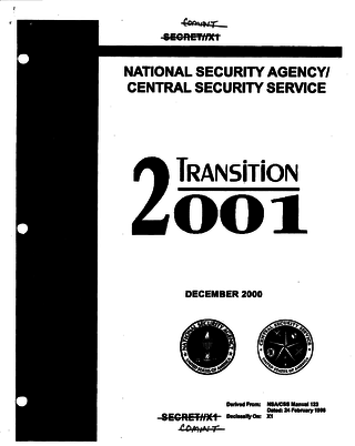 NSA Internet surveillance program.<br/> Released in December 2000
