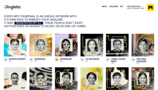 <p>Fynn Kliemann - 100 limited jingles (artwork + audio) -&gt; traded as an auction Platform: Custom Landingpage <a href="https://www.jinglebe.com" target="_blank">https://www.jinglebe.com</a>/ + Rarible.com (NFT Marketplace)</p>