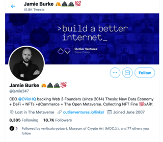 <p><a href="https://twitter.com/jamie247">https://twitter.com/jamie247</a></p>