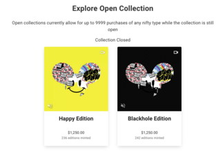 <h2>Slickmau5 Open Editions by deadmau5 x OG Slick</h2>

<p>&nbsp;<a href="https://niftygateway.com/collections/deadmauxslickopen">niftygateway.com/collections</a></p>